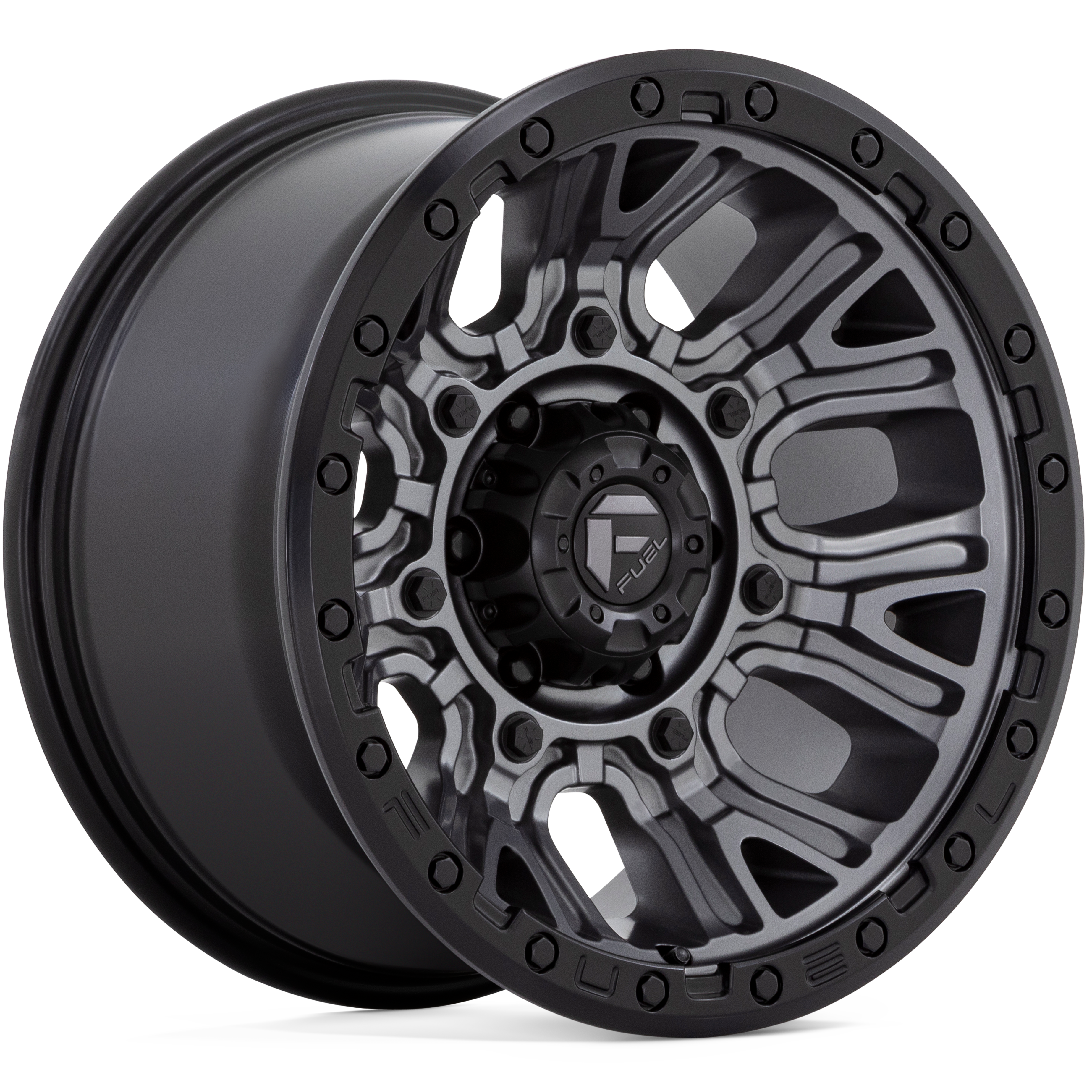 Fuel Off Road Wheels - Fuel Traction - Tire connection Toronto TRACTION D825 17X9 6LUG ET-12 MATTE GUNMETAL WITH BLACK RING A1 Fuel Off Road Wheels - Fuel Traction - Tire connection Toronto