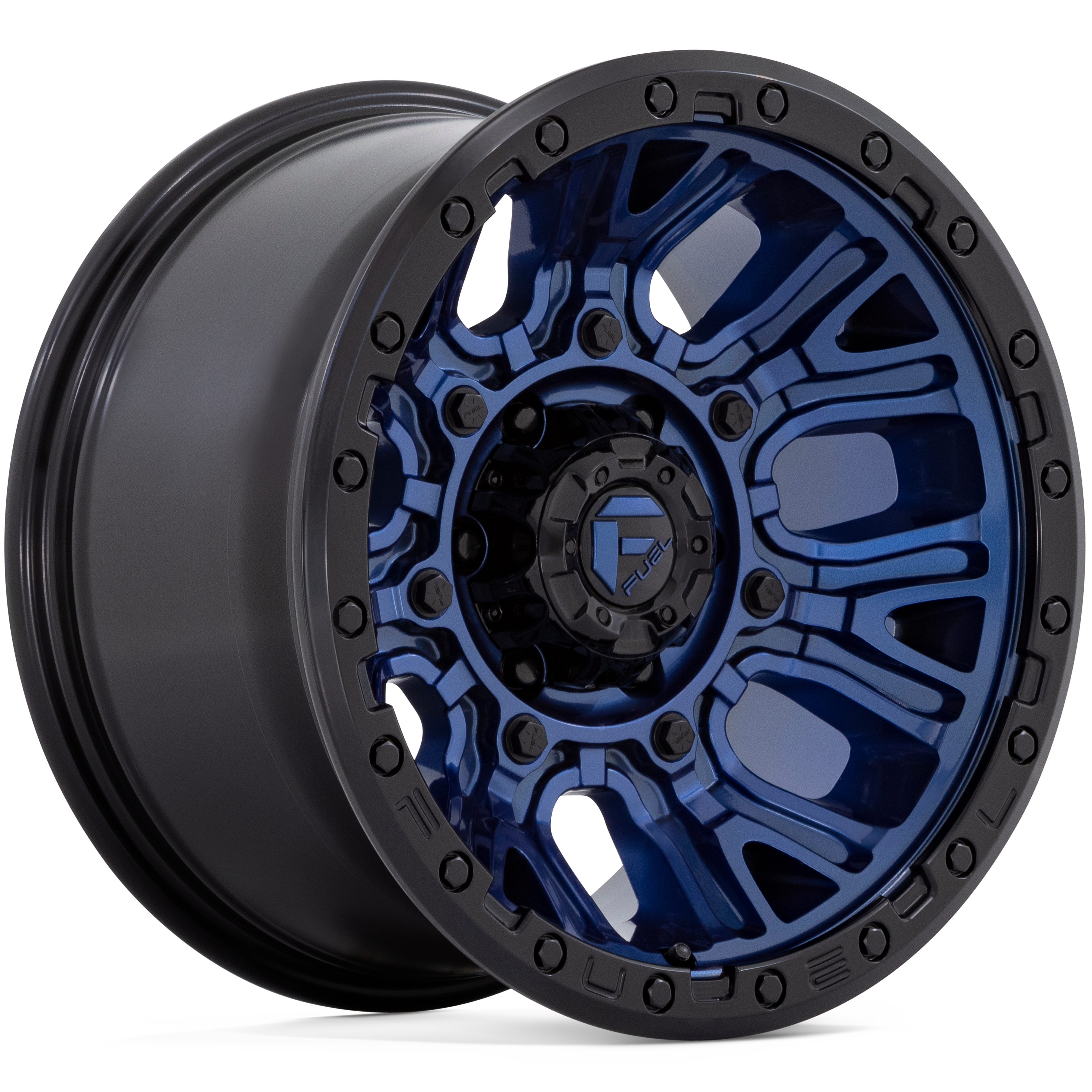 Fuel Off Road Wheels - Fuel Traction - Tire connection Toronto TRACTION D827 17X9 6LUG ET-12 DARK BLUE W BLACK RING A1 Fuel Off Road Wheels - Fuel Traction - Tire connection Toronto