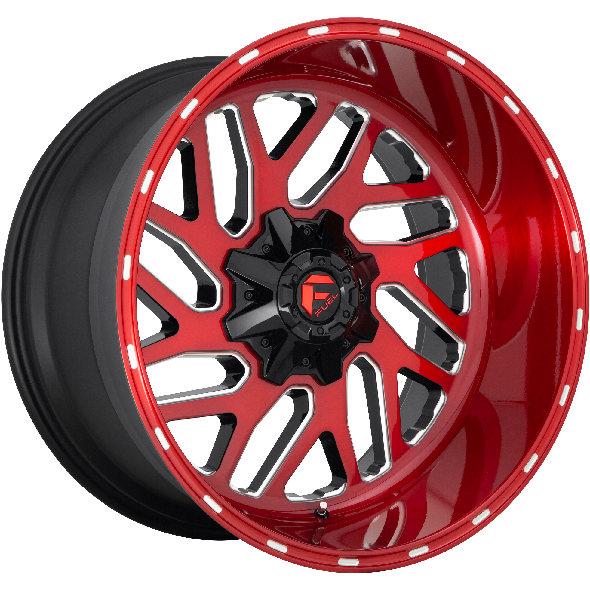 Fuel Off Road Wheels - Fuel Triton - Tire connection Toronto TRITON-D691-8LUG-22x12-BRUSHED-CANDY-RED-N-MILLED-A1 Fuel Off Road Wheels - Fuel Triton - Tire connection Toronto