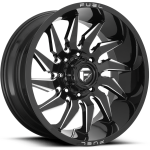 SABER D744 8LUG 22×10 ET-18 GLOSS BLK N MILLED A1